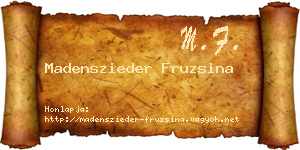 Madenszieder Fruzsina névjegykártya